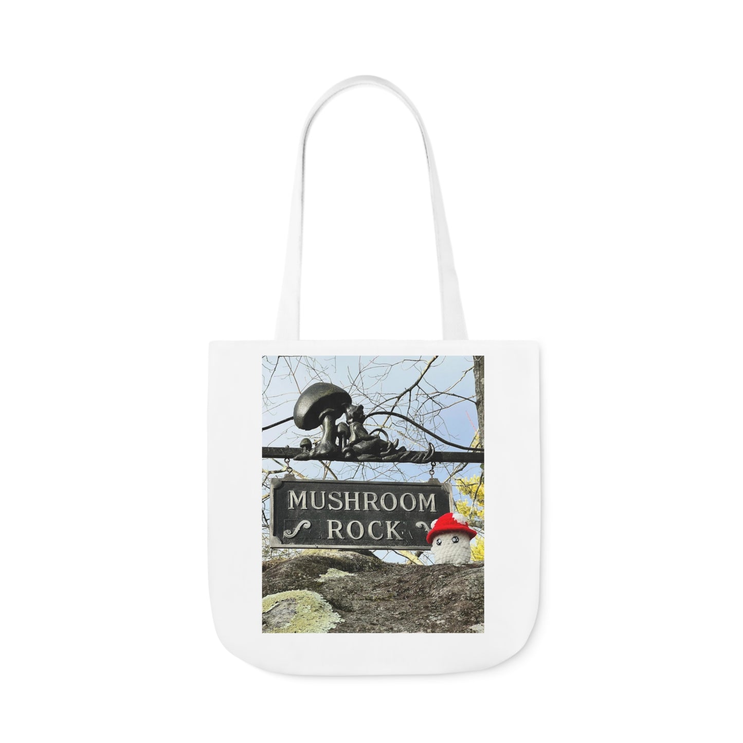 Mac the Mushroom Adventure Canvas Tote Bag, 3 Sizes, 5-Color Straps
