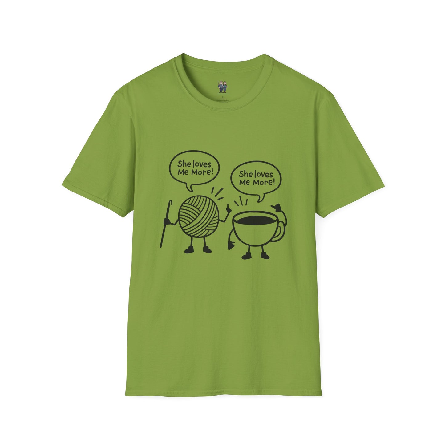 Yarn And Coffee Battle Unisex Heavy Cotton Tee, Crochet Gift