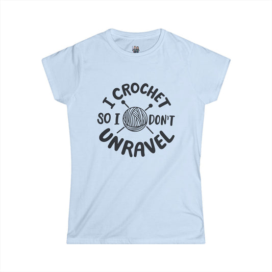 Cute Crochet Themed Women's Softstyle Tee, Fitted Tee
