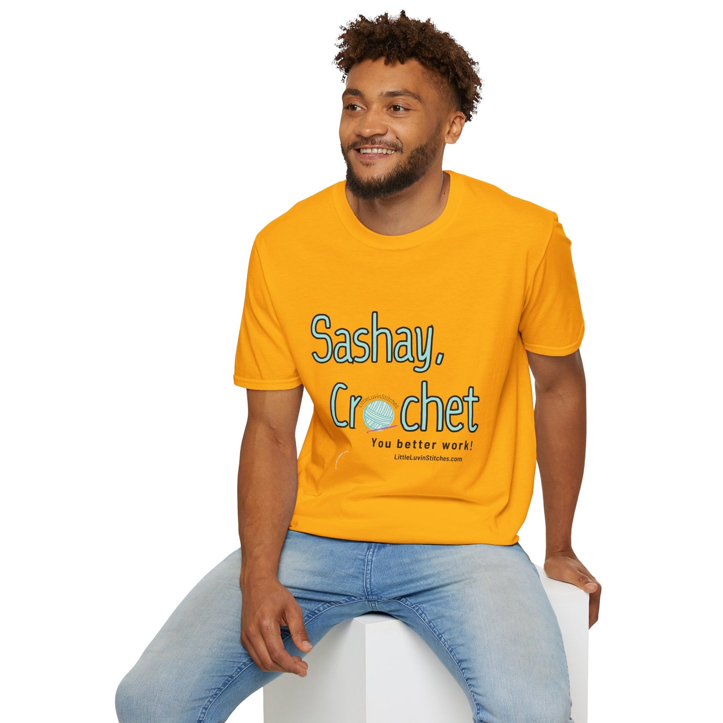 Sashay Crochet, Unisex Softstyle T-Shirt, Comfortable and Extra Soft