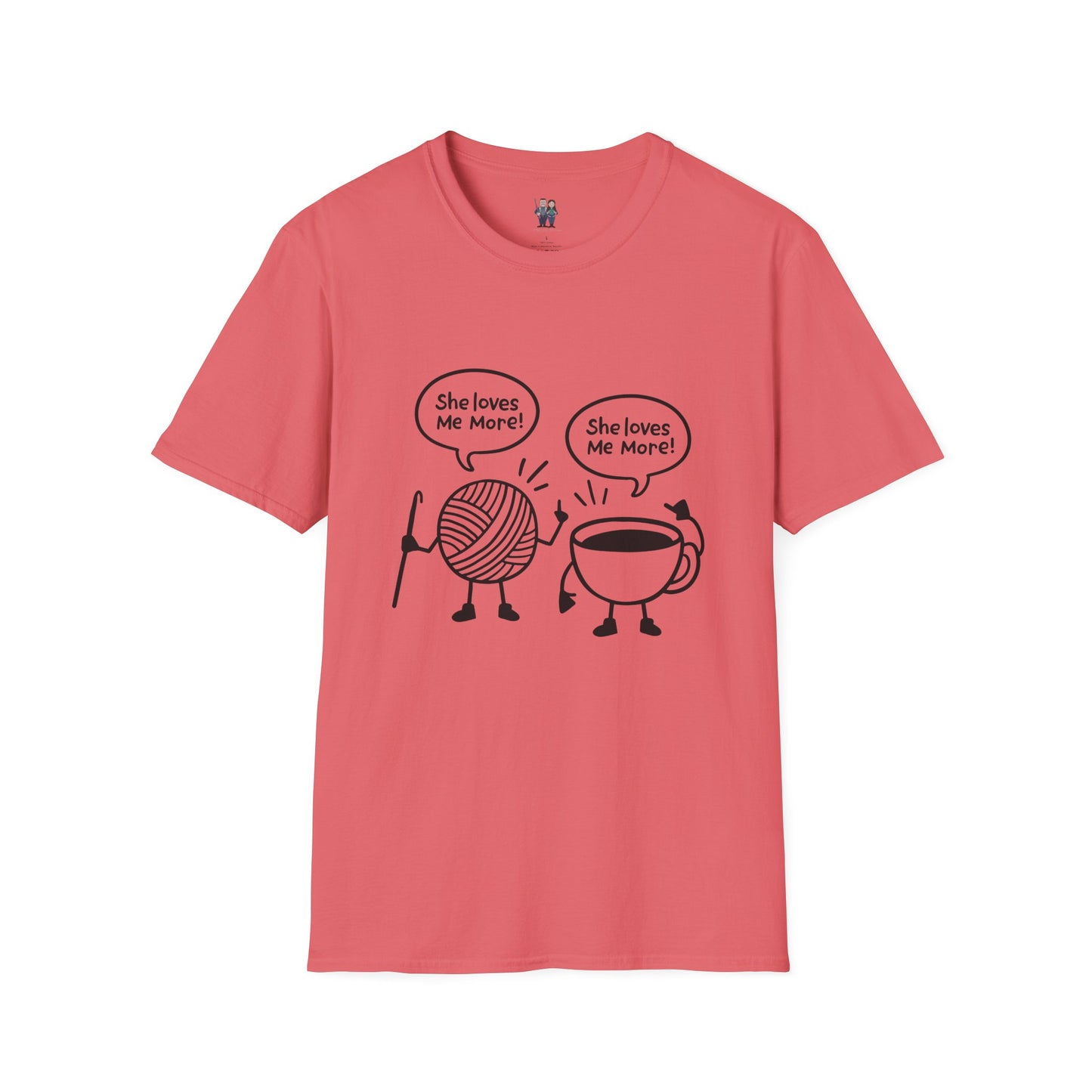 Yarn And Coffee Battle Unisex Heavy Cotton Tee, Crochet Gift