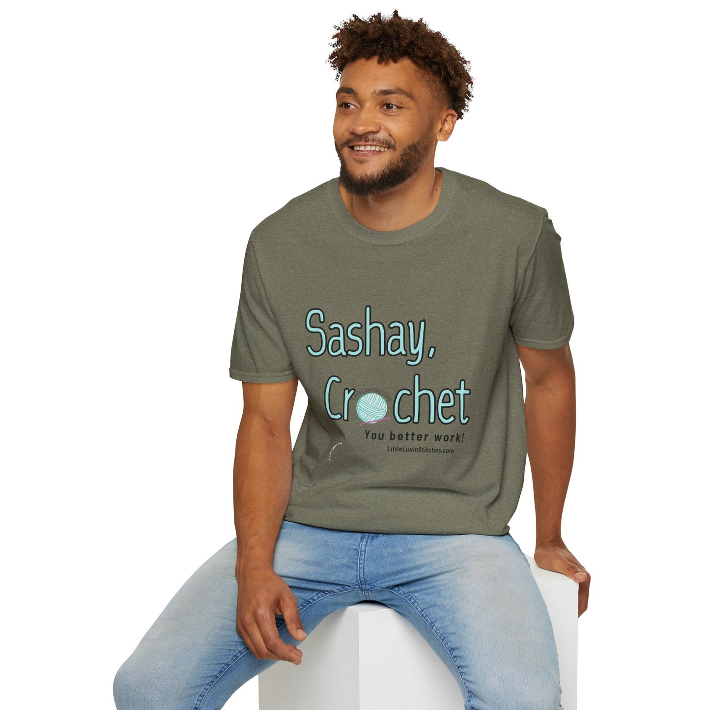 Sashay Crochet, Unisex Softstyle T-Shirt, Comfortable and Extra Soft