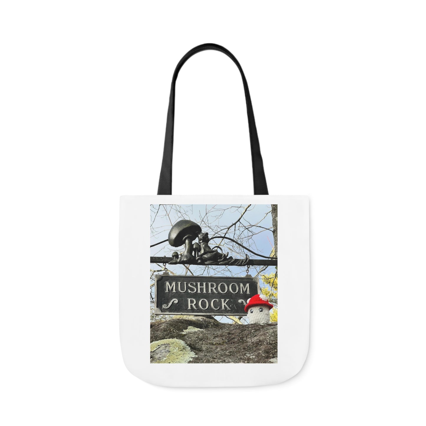 Mac the Mushroom Adventure Canvas Tote Bag, 3 Sizes, 5-Color Straps