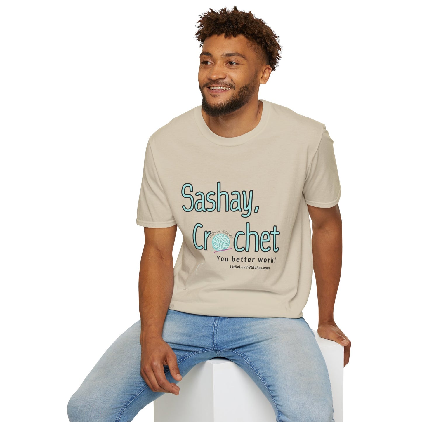 Sashay Crochet, Unisex Softstyle T-Shirt, Comfortable and Extra Soft