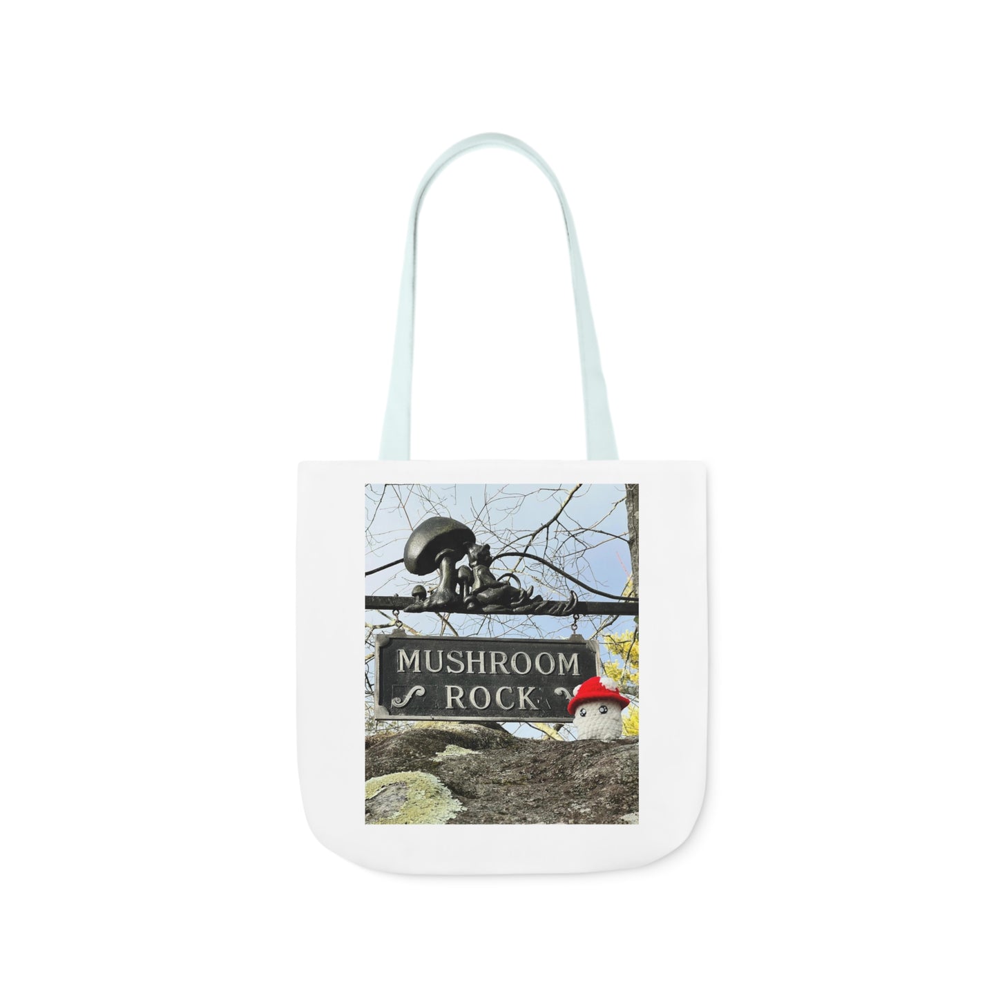 Mac the Mushroom Adventure Canvas Tote Bag, 3 Sizes, 5-Color Straps