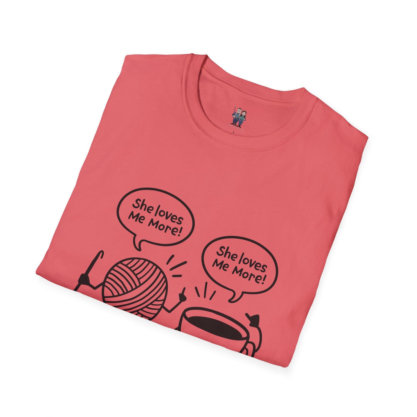 Yarn And Coffee Battle Unisex Heavy Cotton Tee, Crochet Gift