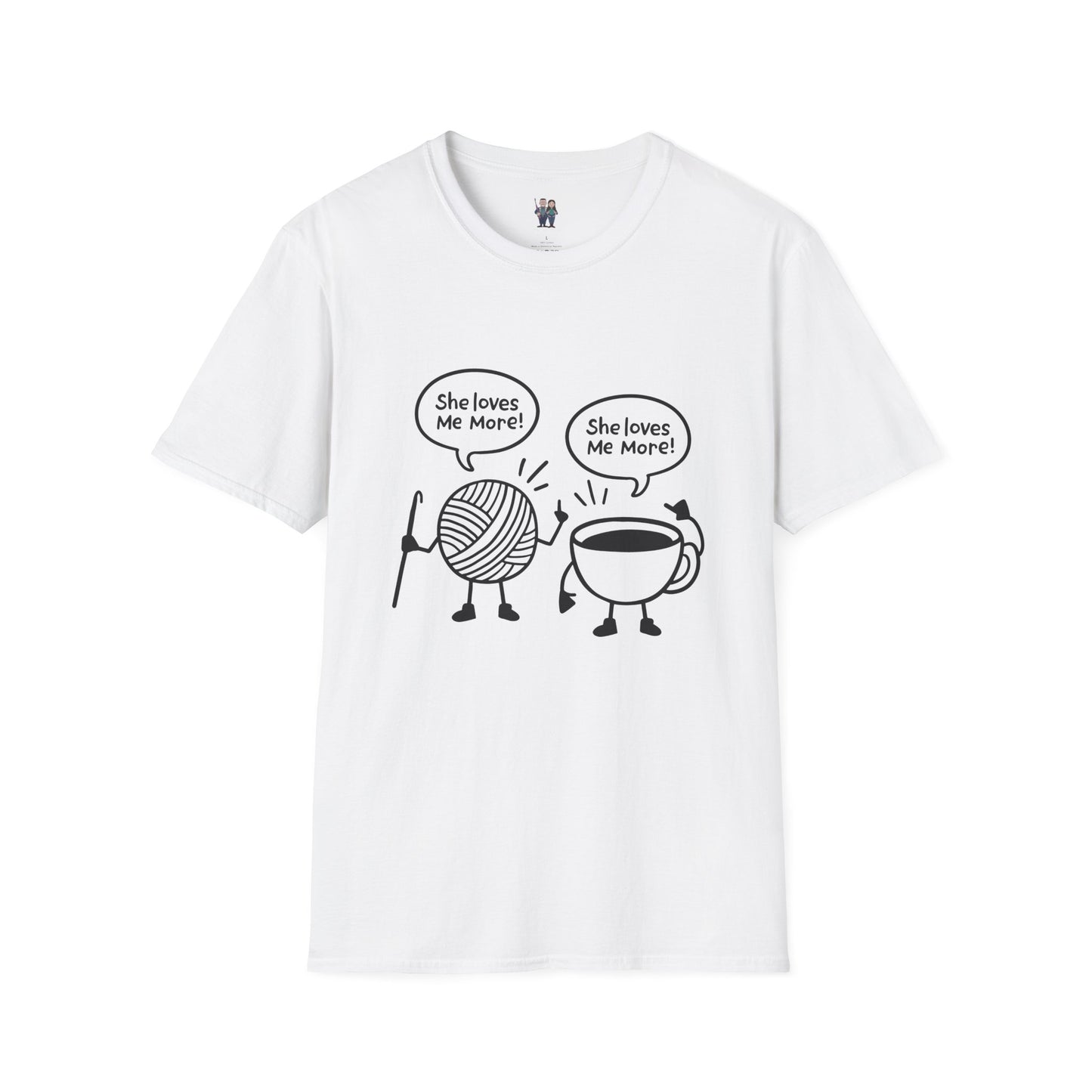 Yarn And Coffee Battle Unisex Heavy Cotton Tee, Crochet Gift
