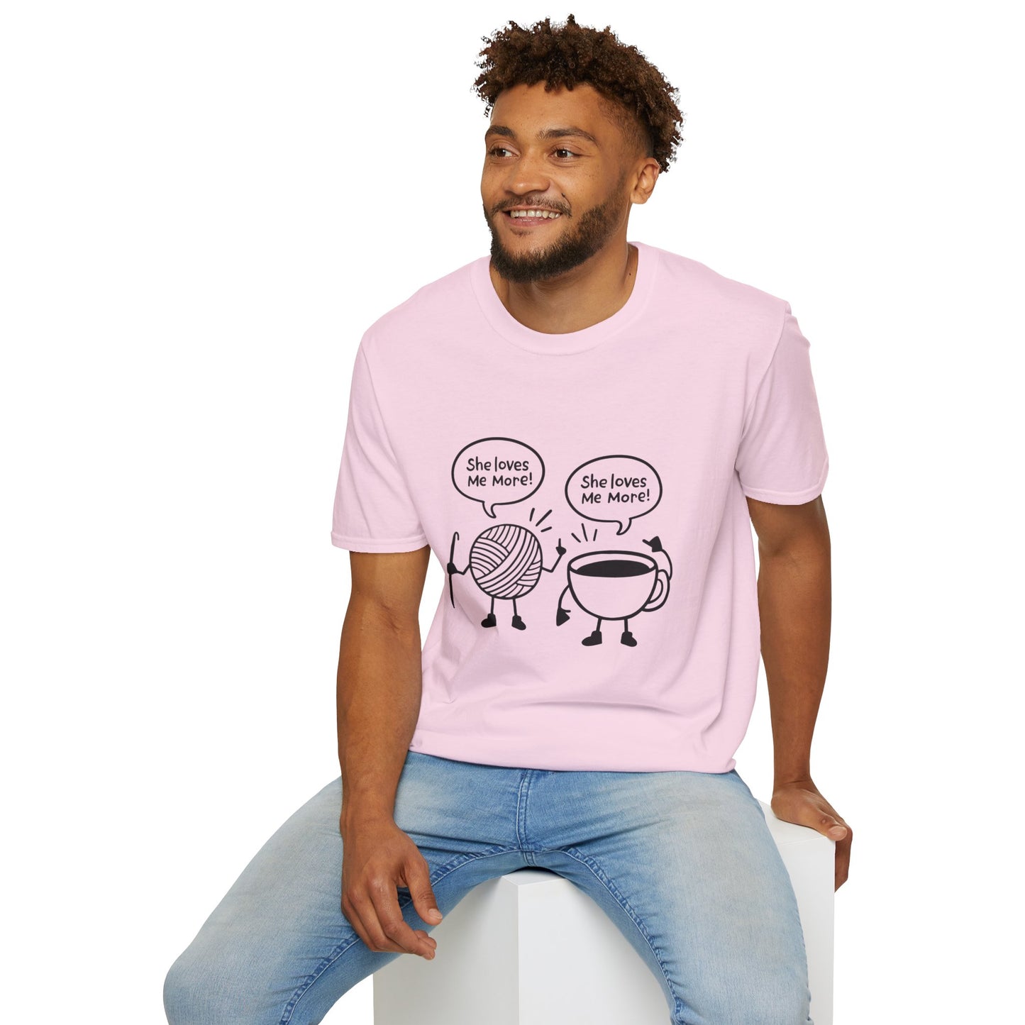 Yarn And Coffee Battle Unisex Heavy Cotton Tee, Crochet Gift