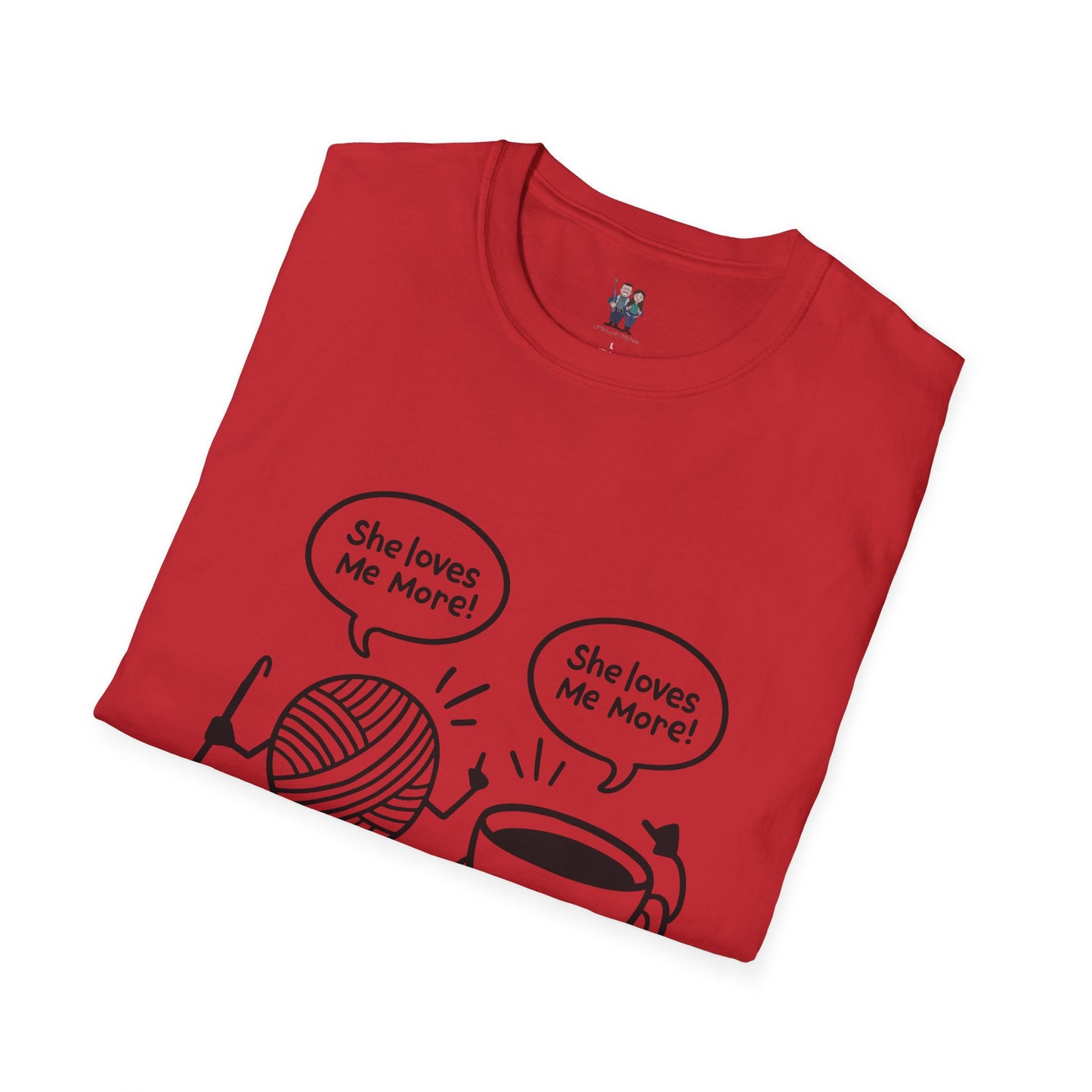 Yarn And Coffee Battle Unisex Heavy Cotton Tee, Crochet Gift