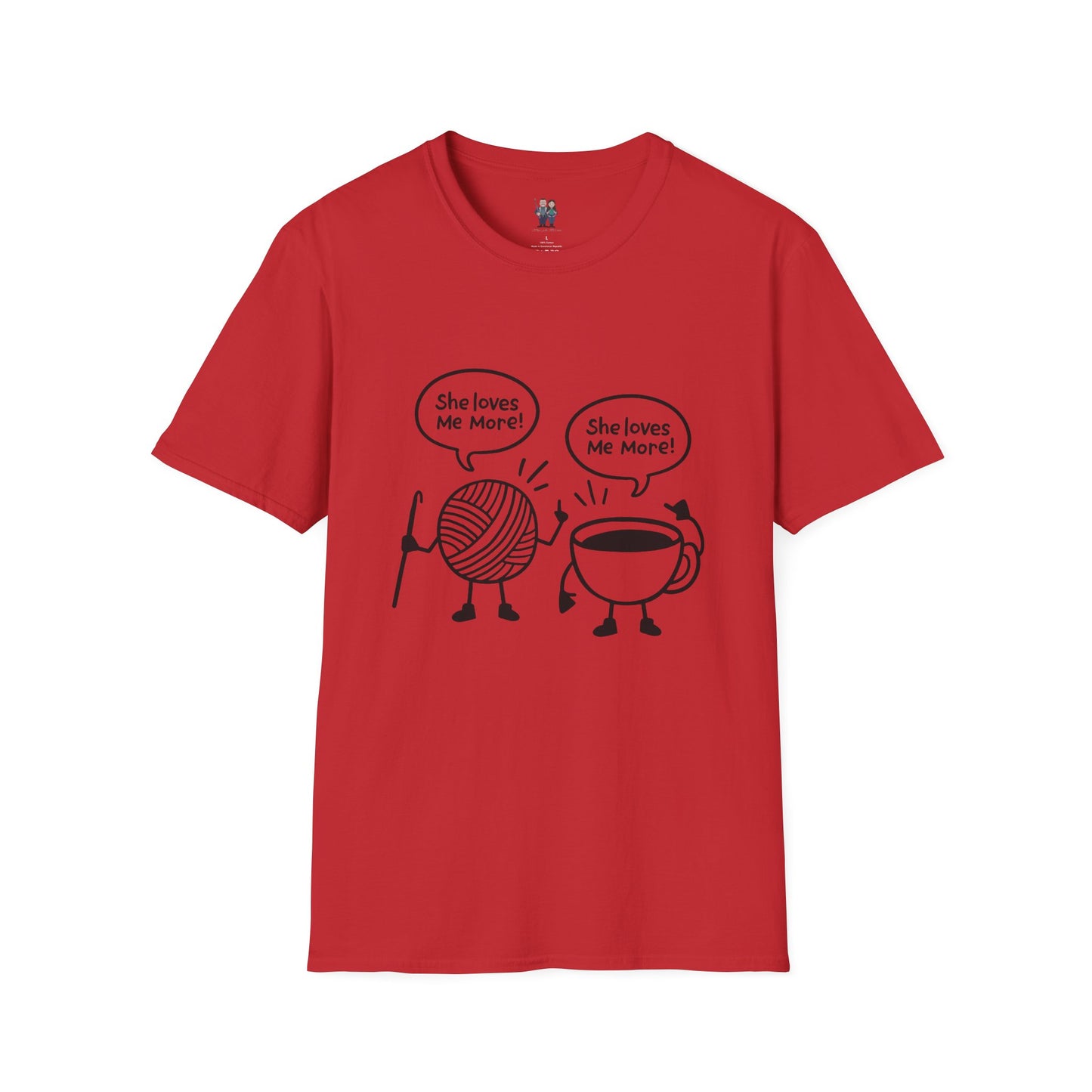 Yarn And Coffee Battle Unisex Heavy Cotton Tee, Crochet Gift