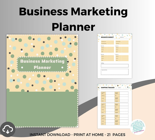 Digital Business Marketing Planner, Business Planning, Marketing Planning, Strategy, Expenses, and More, 21 Pages, Printable Digital Bundle