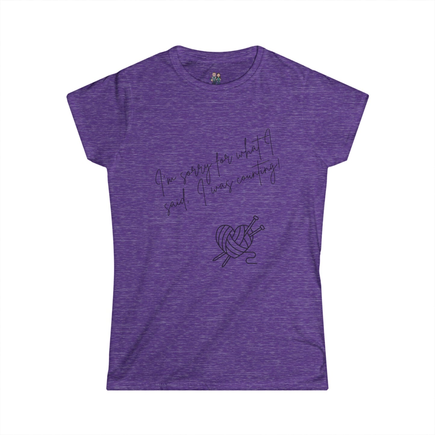 Cute Crochet Saying Women's Softstyle Tee, Comfortable Fitted Tee