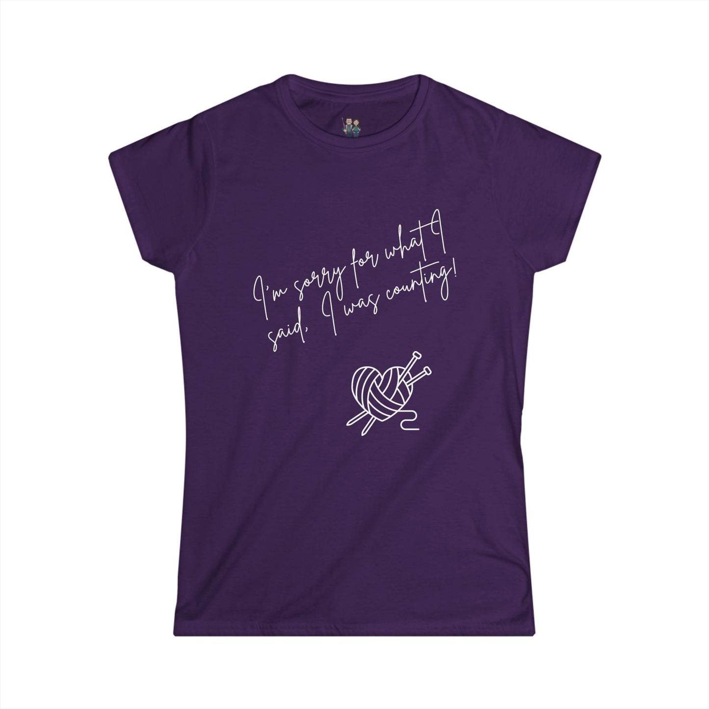 Cute Crochet Saying Women's Softstyle Tee, Comfortable Fitted Tee