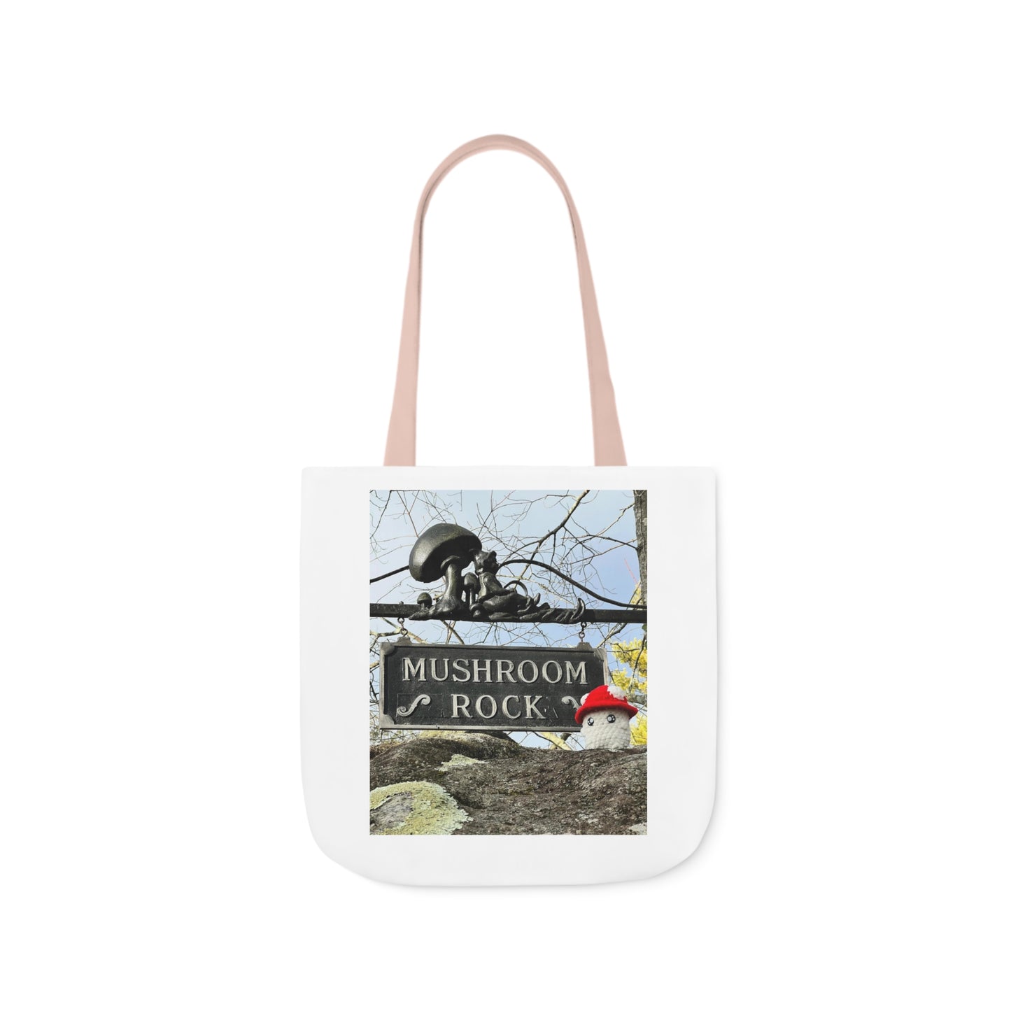 Mac the Mushroom Adventure Canvas Tote Bag, 3 Sizes, 5-Color Straps