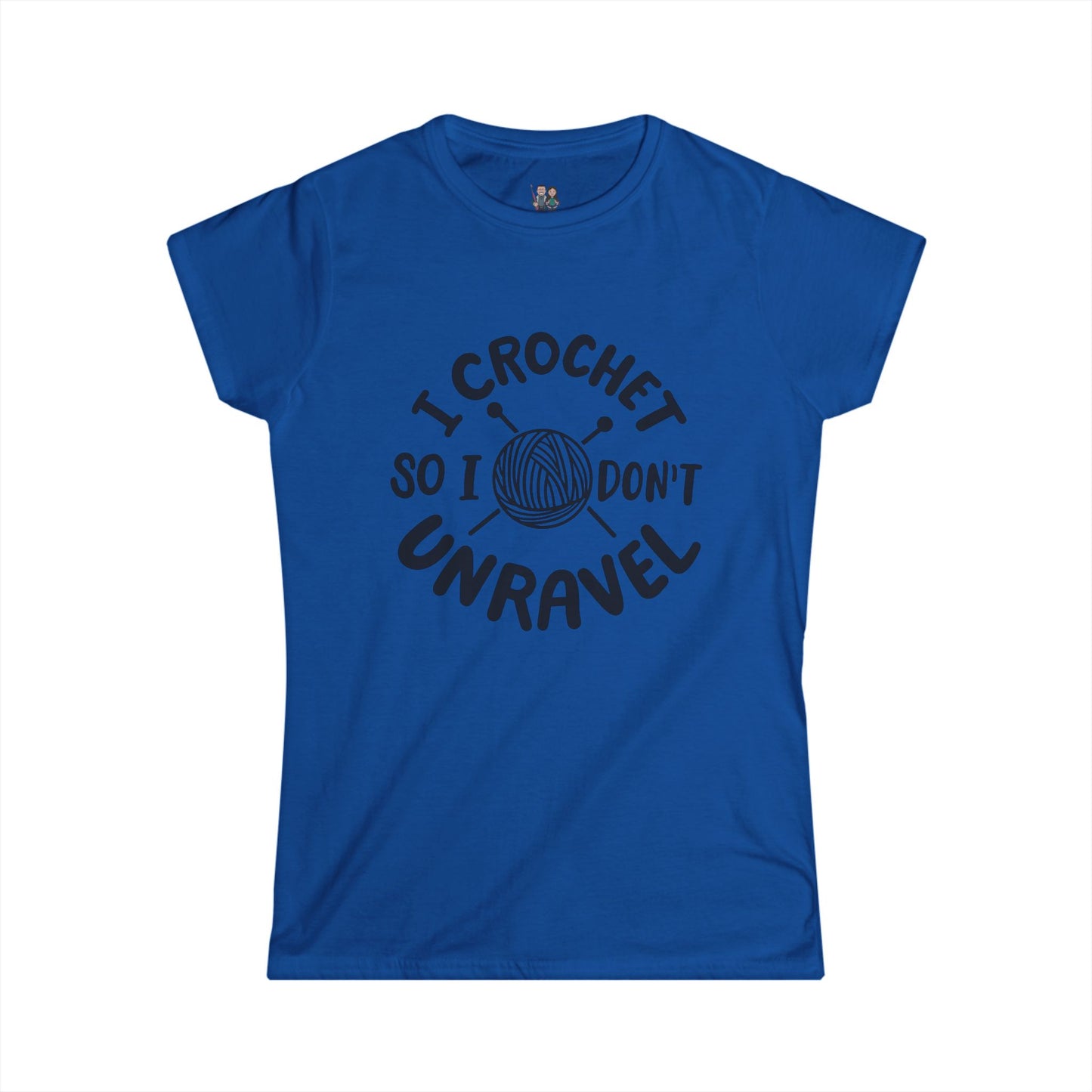 Cute Crochet Themed Women's Softstyle Tee, Fitted Tee