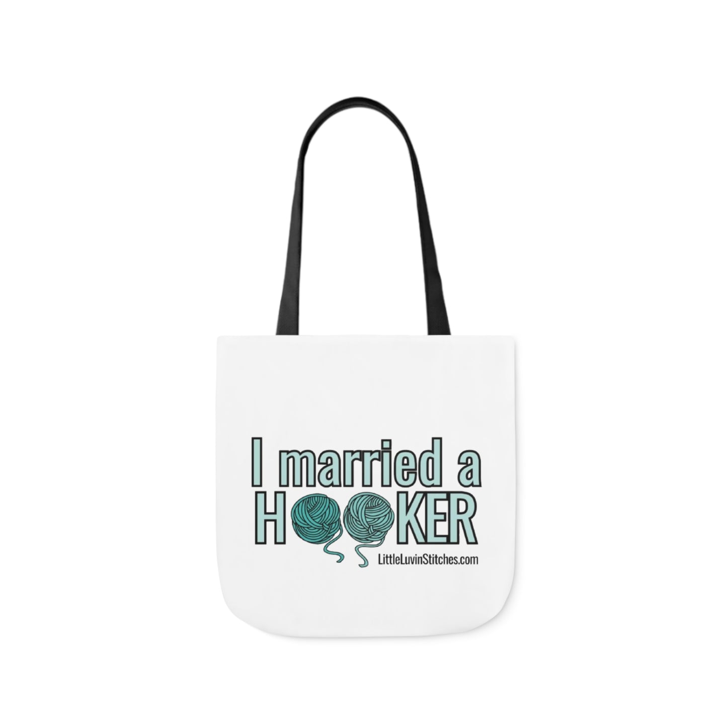 Cute Crochet Saying Canvas Tote Bag, 5-Color Straps, 3 Sizes