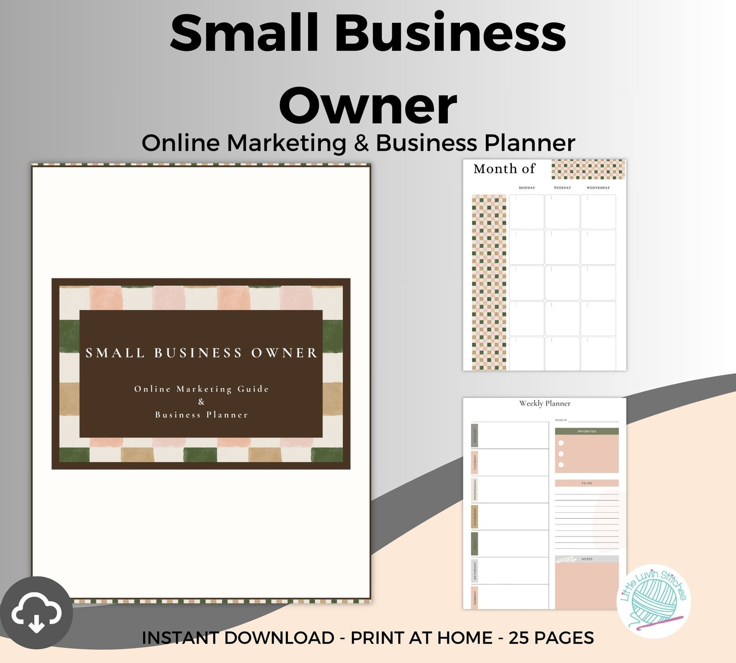 Digital Small Business Marketing Guide And Business Planner, Printable Digital Bundle