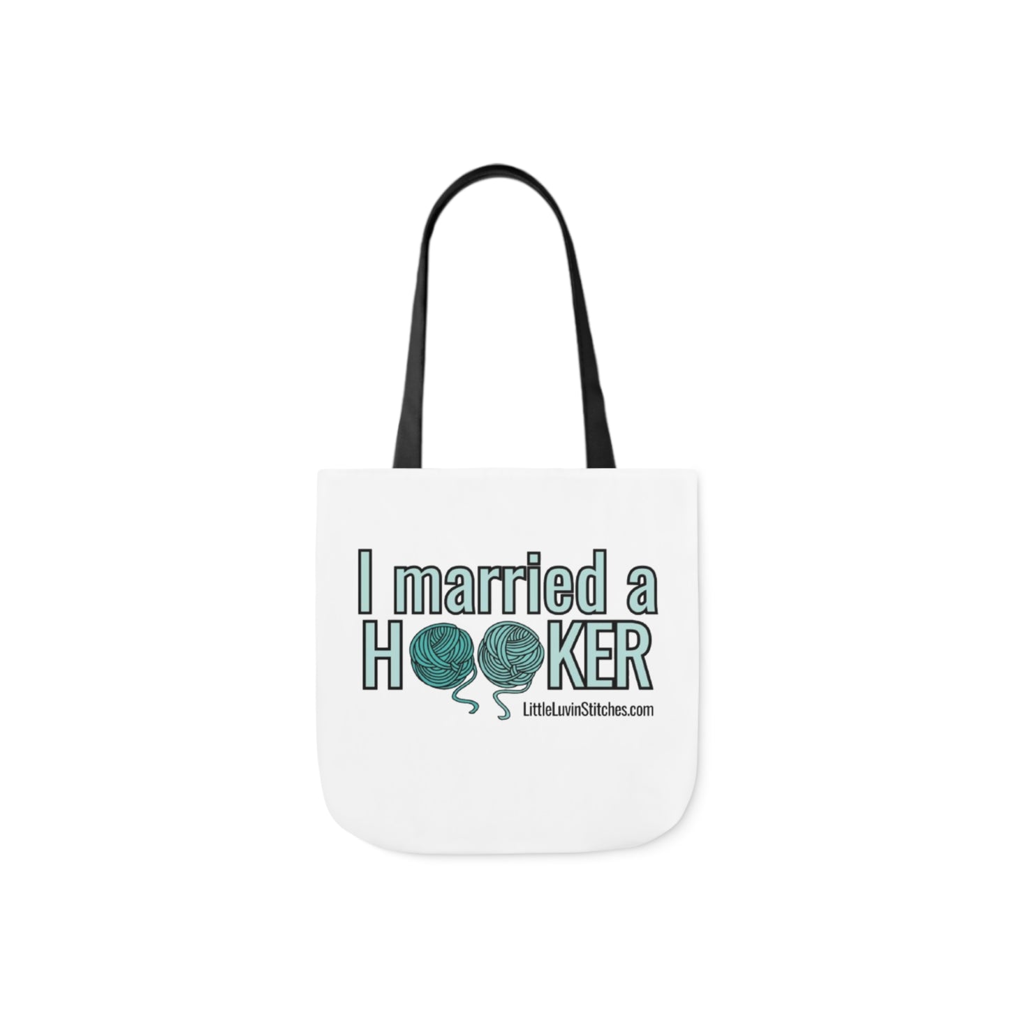 Cute Crochet Saying Canvas Tote Bag, 5-Color Straps, 3 Sizes