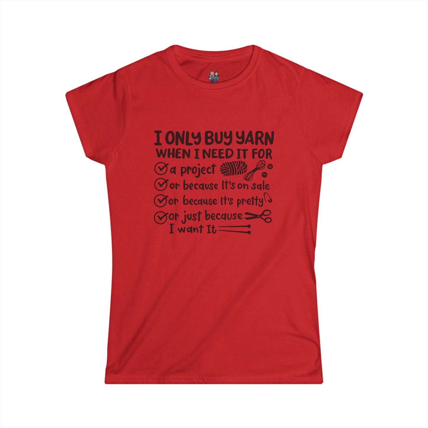 Cute Crochet Lover T-shirt, Women's Softstyle Tee