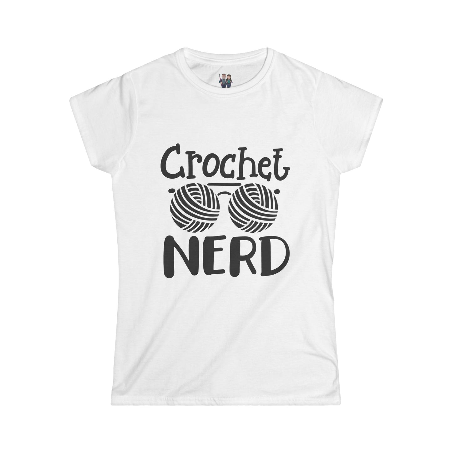 Crochet Nerd, Funny Saying Women's Softstyle Tee