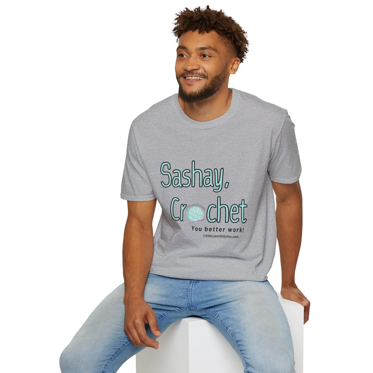 Sashay Crochet, Unisex Softstyle T-Shirt, Comfortable and Extra Soft