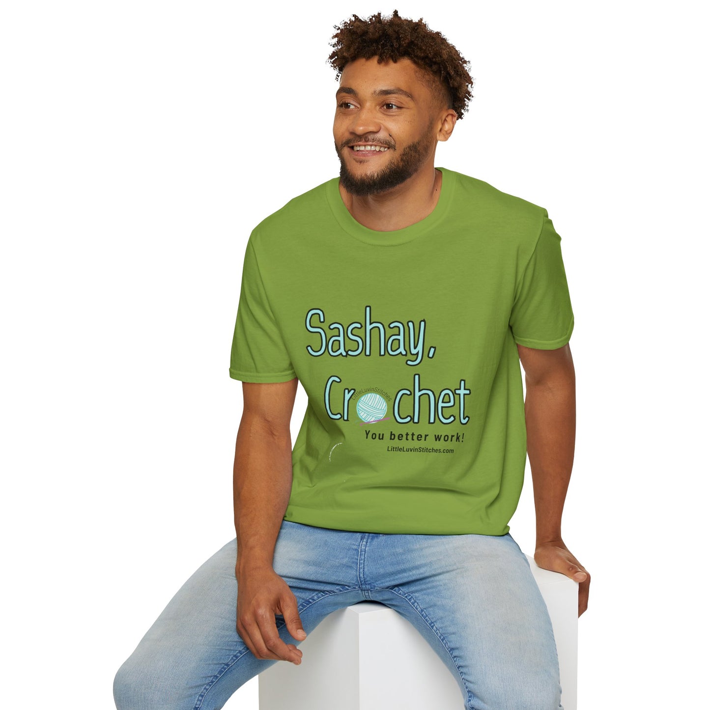 Sashay Crochet, Unisex Softstyle T-Shirt, Comfortable and Extra Soft
