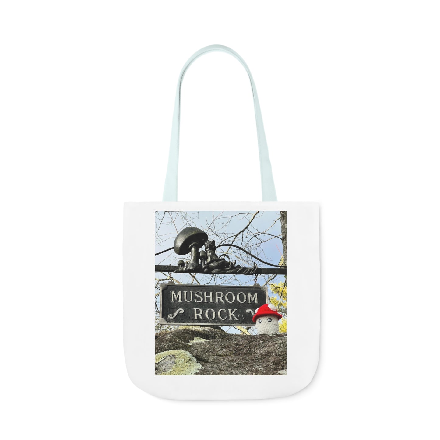 Mac the Mushroom Adventure Canvas Tote Bag, 3 Sizes, 5-Color Straps