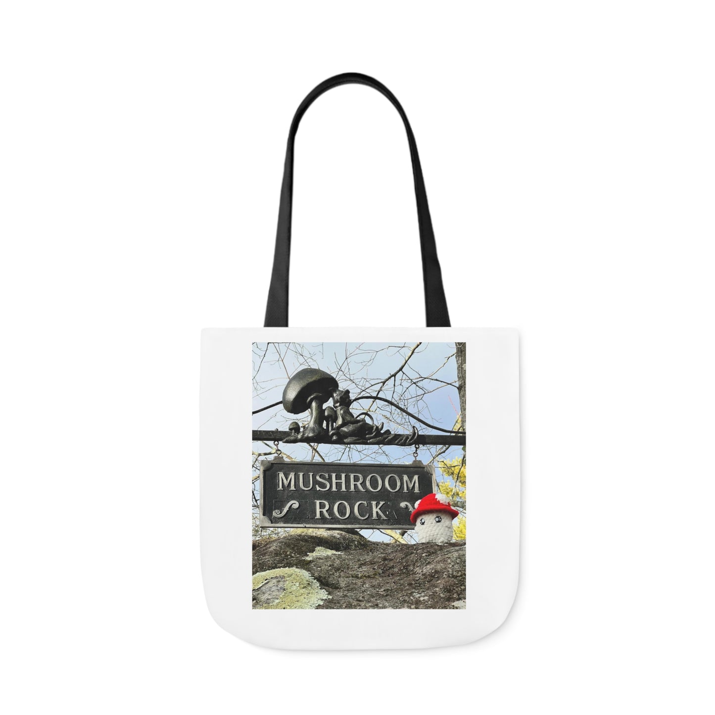 Mac the Mushroom Adventure Canvas Tote Bag, 3 Sizes, 5-Color Straps