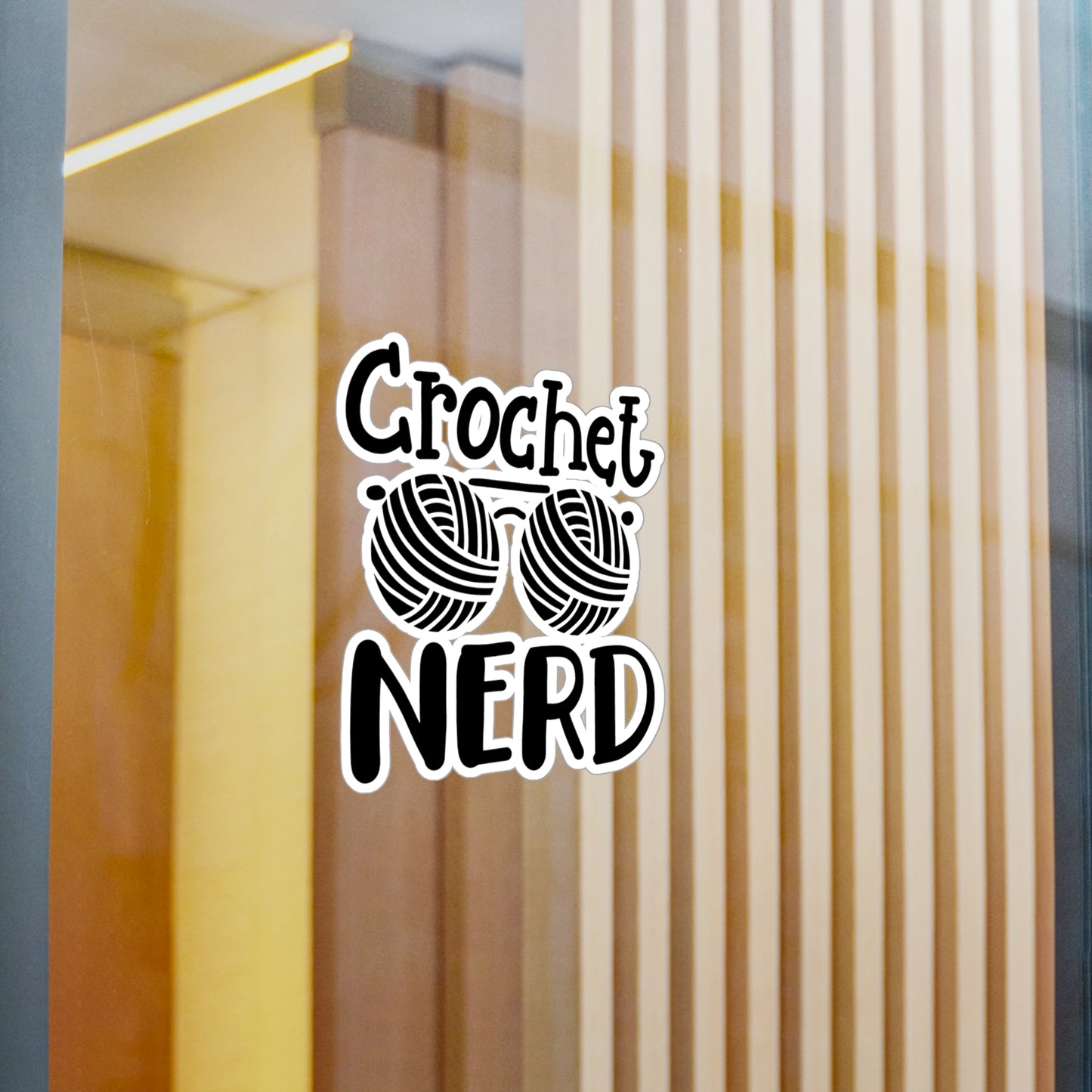 Crochet Nerd Kiss-Cut Vinyl Decal, Cute Crochet Sticker