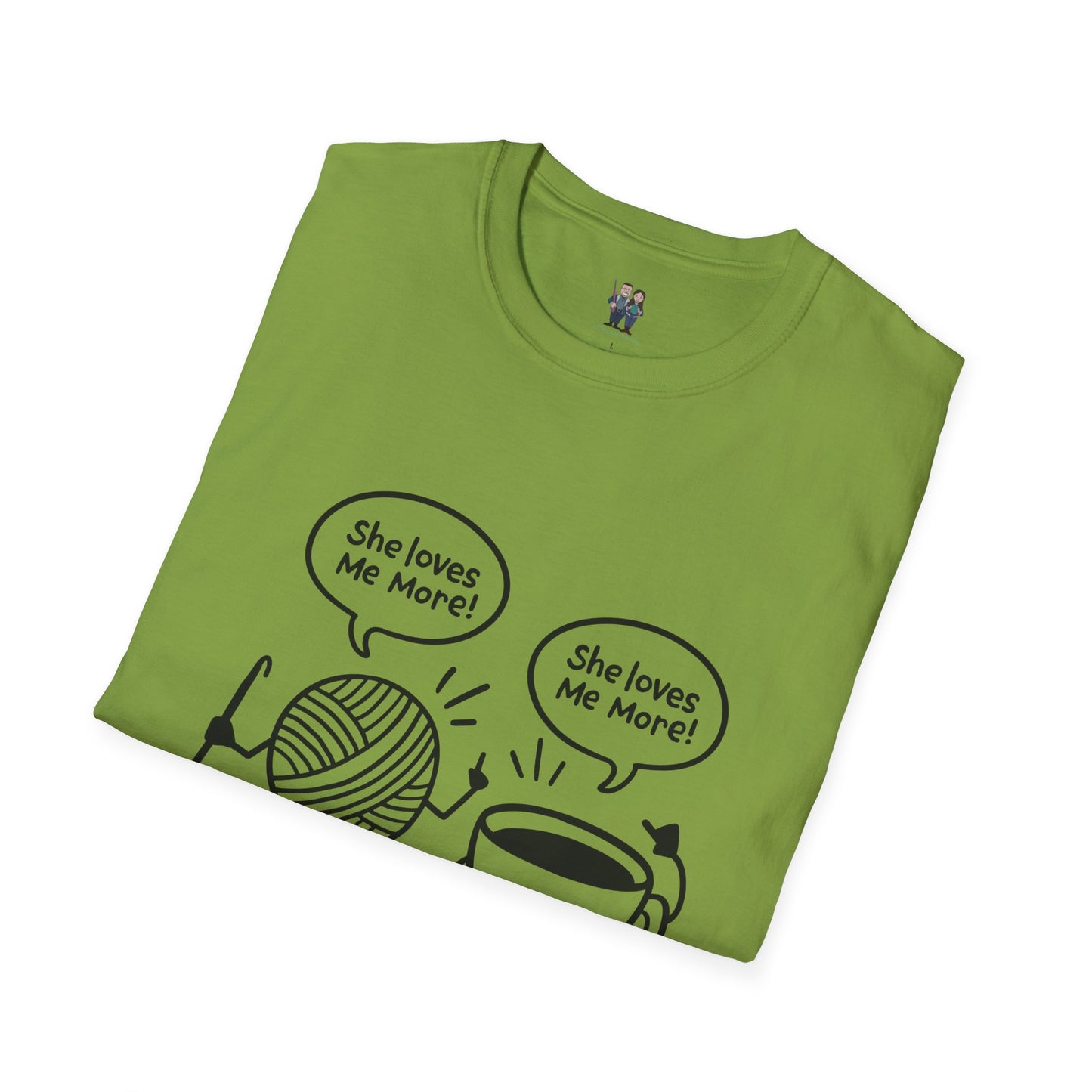 Yarn And Coffee Battle Unisex Heavy Cotton Tee, Crochet Gift