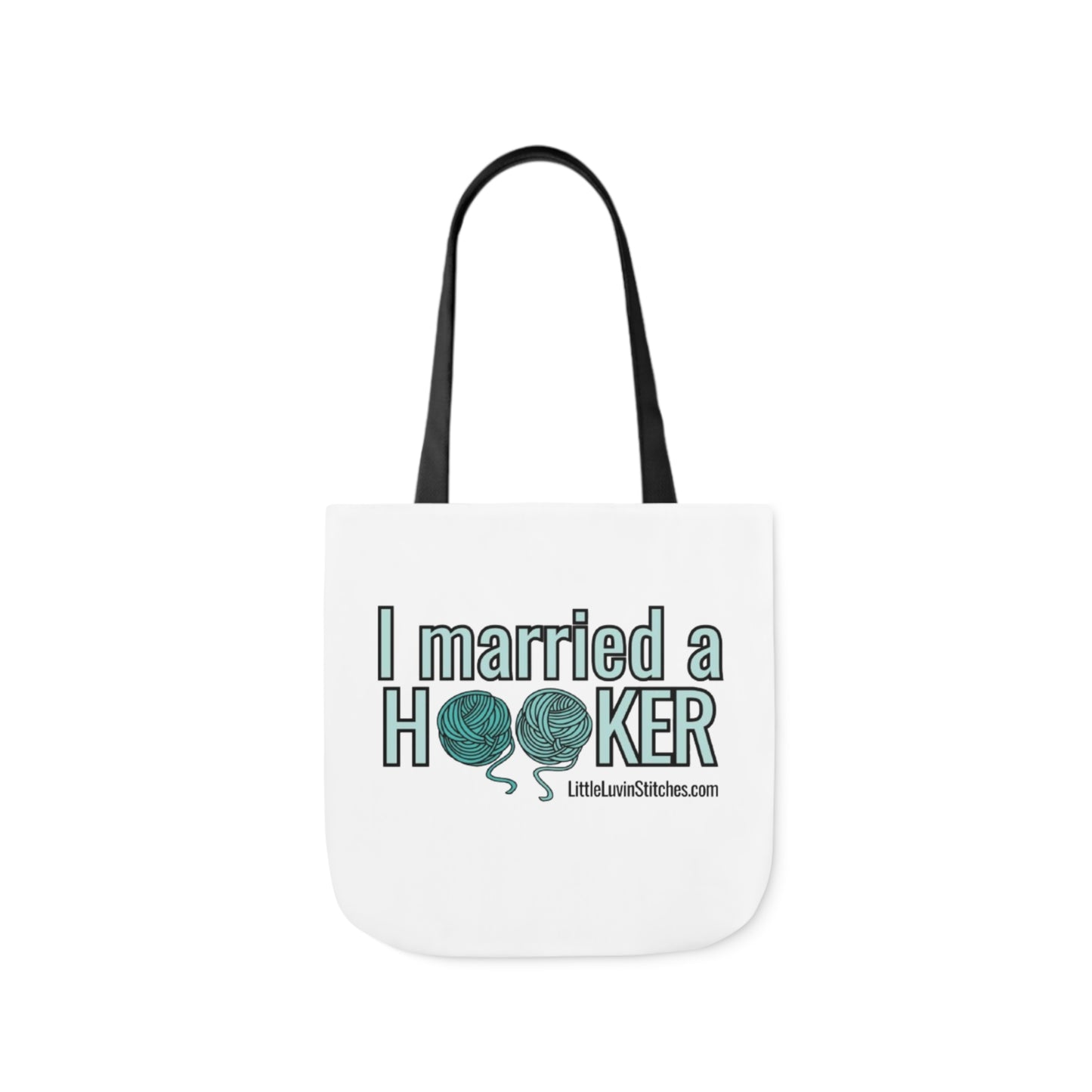 Cute Crochet Saying Canvas Tote Bag, 5-Color Straps, 3 Sizes