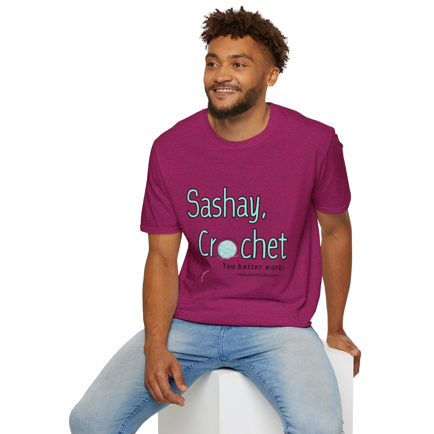 Sashay Crochet, Unisex Softstyle T-Shirt, Comfortable and Extra Soft
