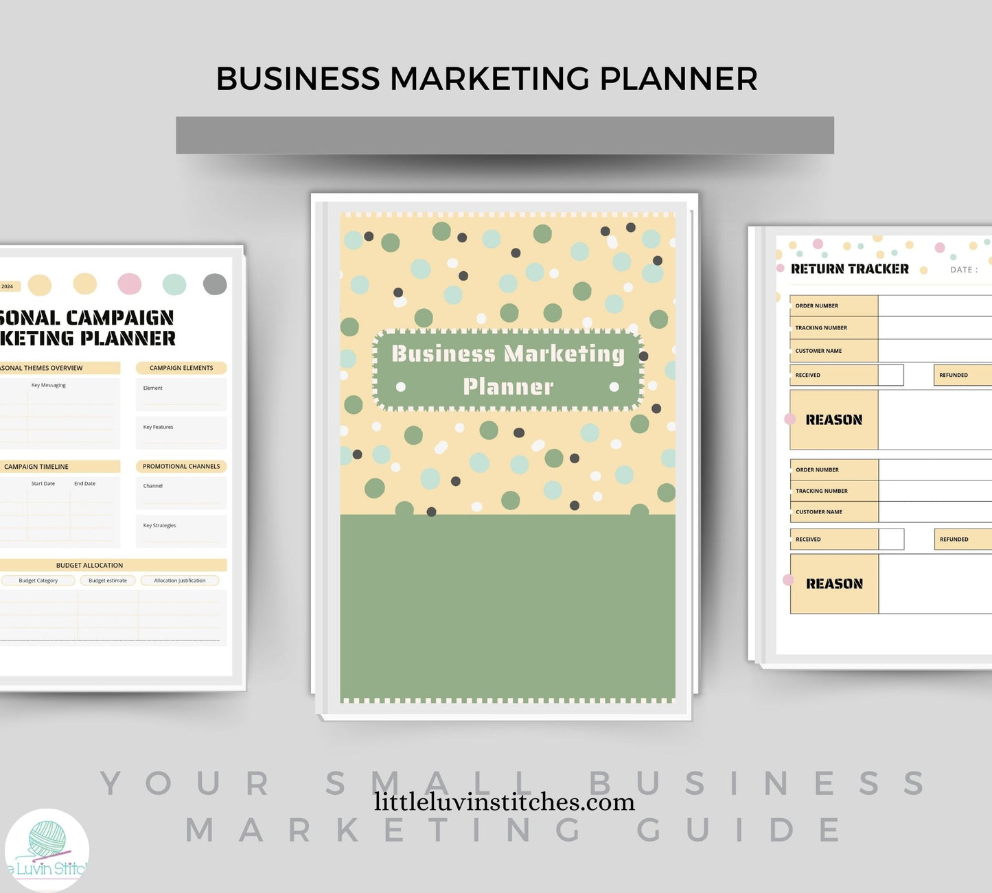 Digital Business Marketing Planner, Business Planning, Marketing Planning, Strategy, Expenses, and More, 21 Pages, Printable Digital Bundle