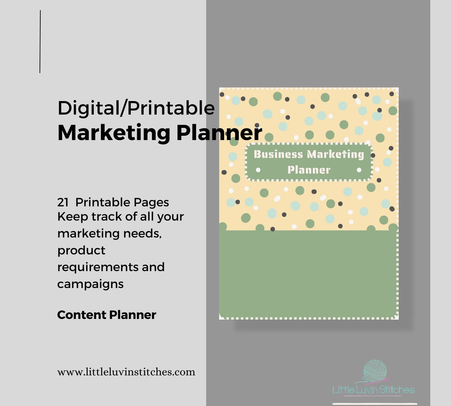 Digital Business Marketing Planner, Business Planning, Marketing Planning, Strategy, Expenses, and More, 21 Pages, Printable Digital Bundle