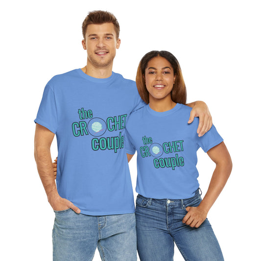 Cute Couple Crochet Themed T-shirt, Unisex Heavy Tee