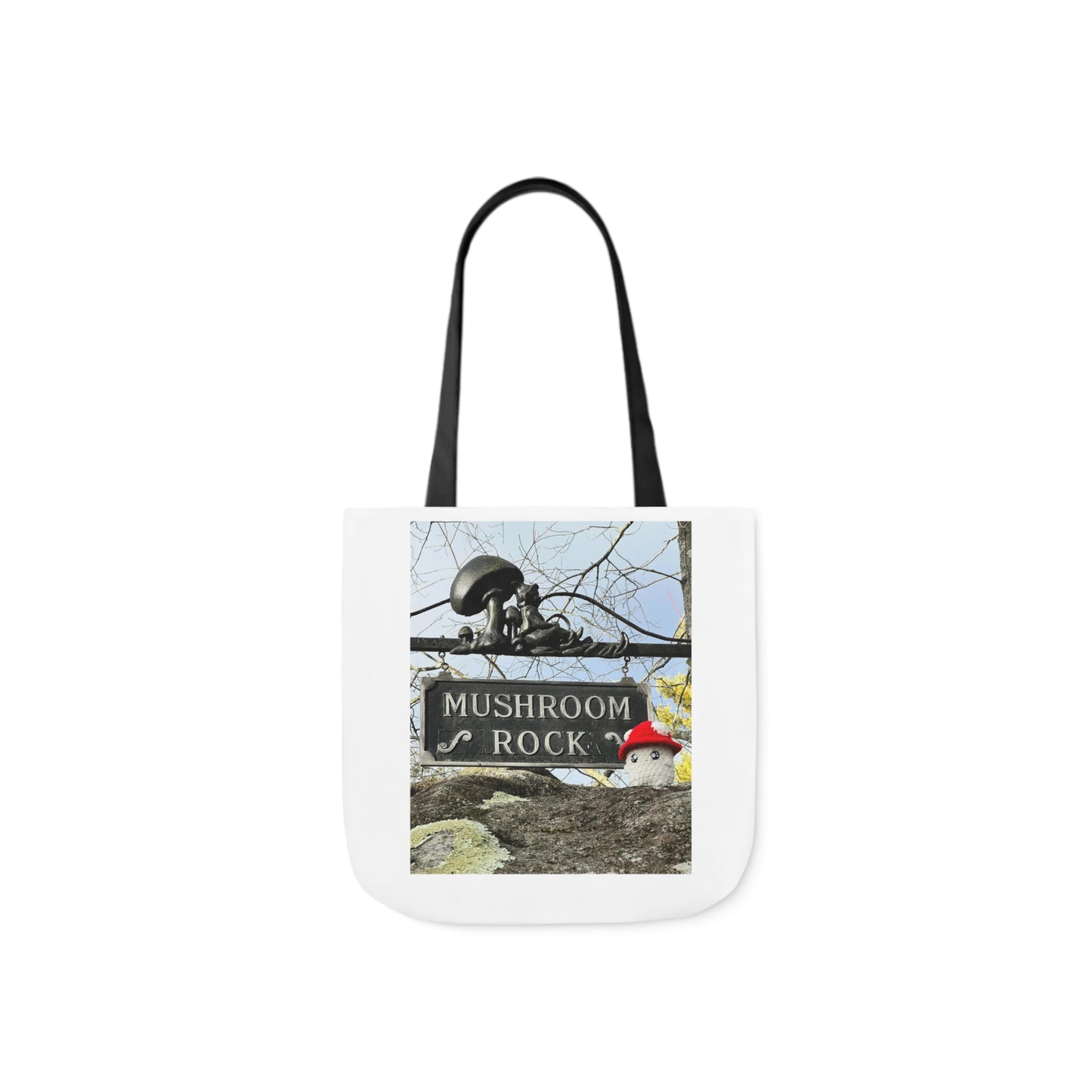 Mac the Mushroom Adventure Canvas Tote Bag, 3 Sizes, 5-Color Straps