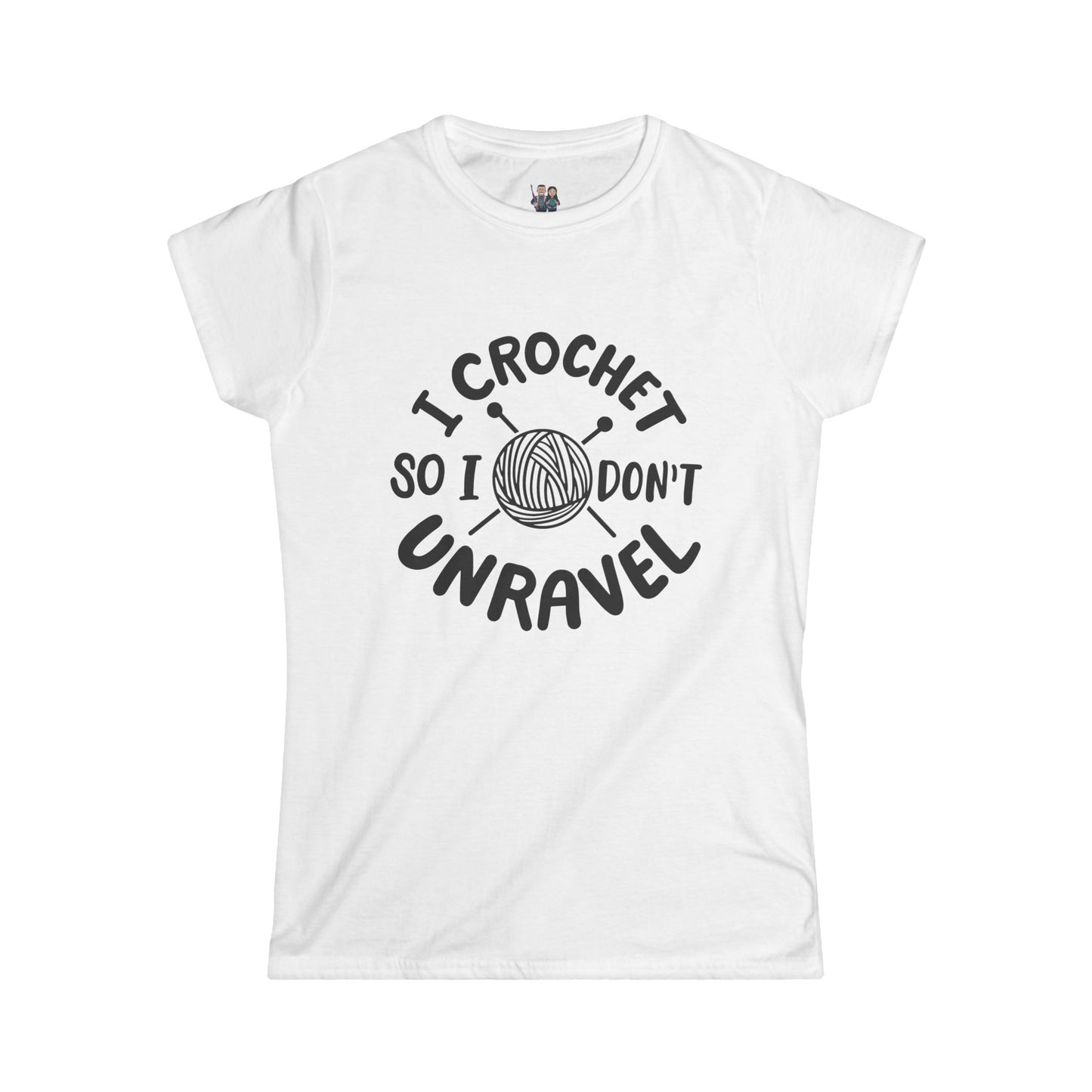 Cute Crochet Themed Women's Softstyle Tee, Fitted Tee