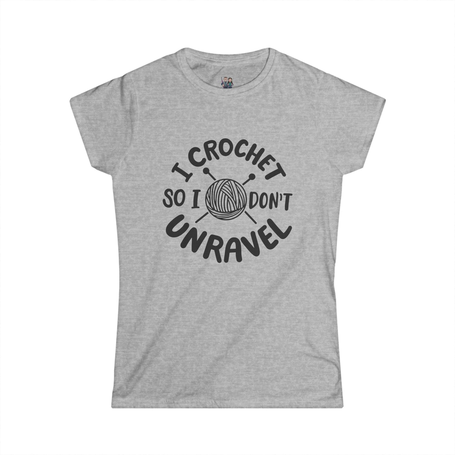 Cute Crochet Themed Women's Softstyle Tee, Fitted Tee