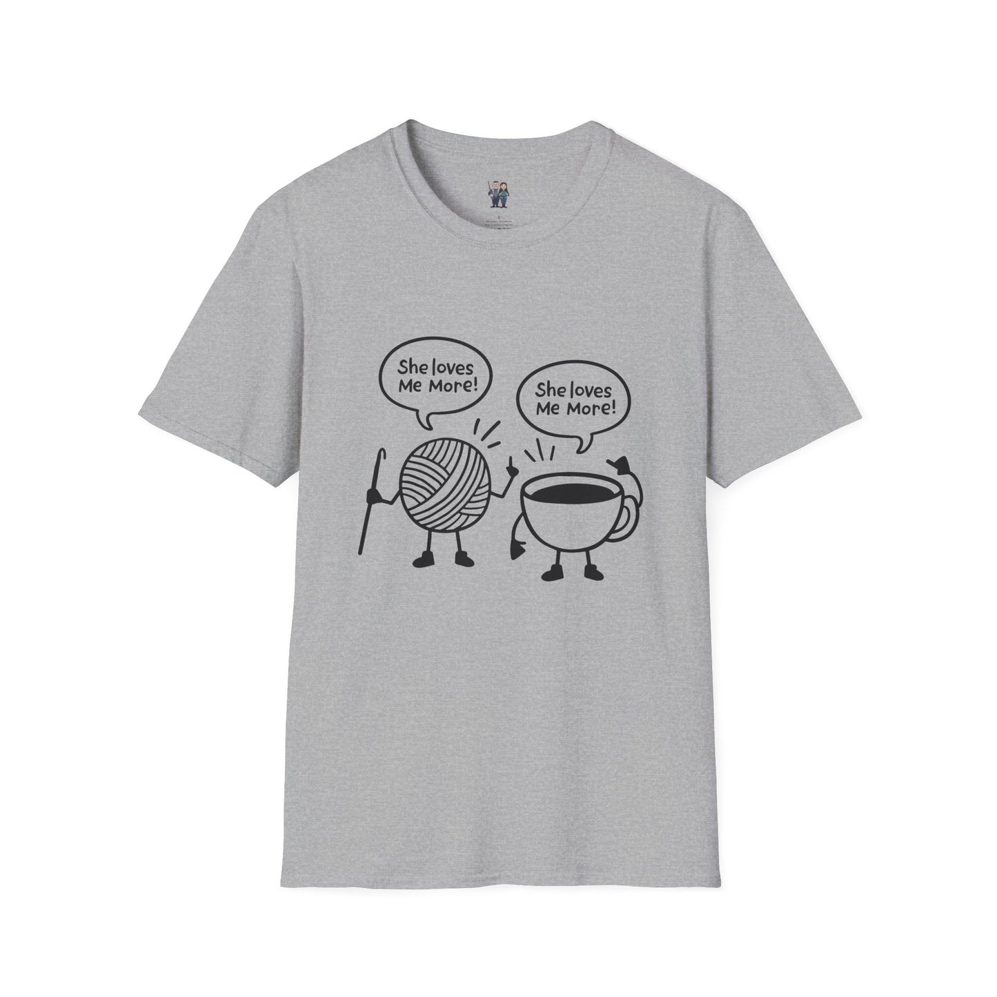 Yarn And Coffee Battle Unisex Heavy Cotton Tee, Crochet Gift