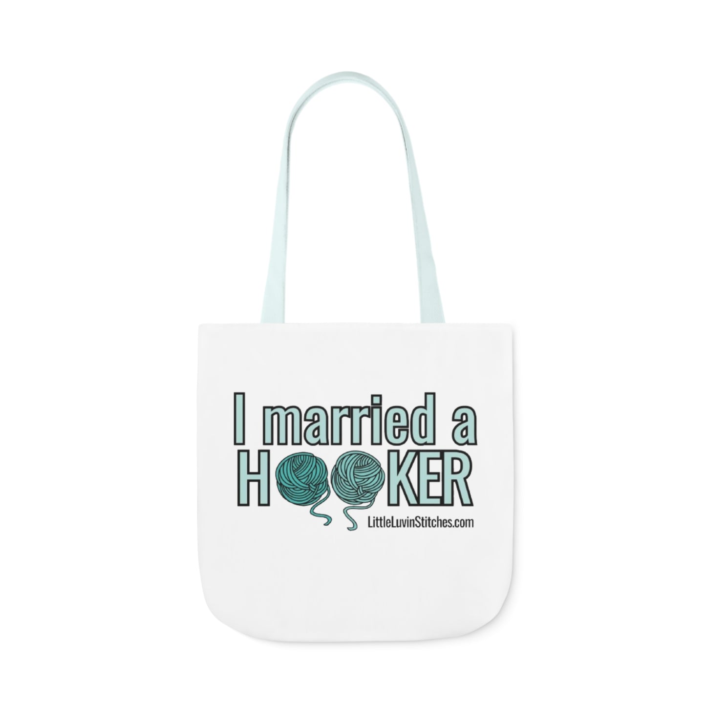 Cute Crochet Saying Canvas Tote Bag, 5-Color Straps, 3 Sizes