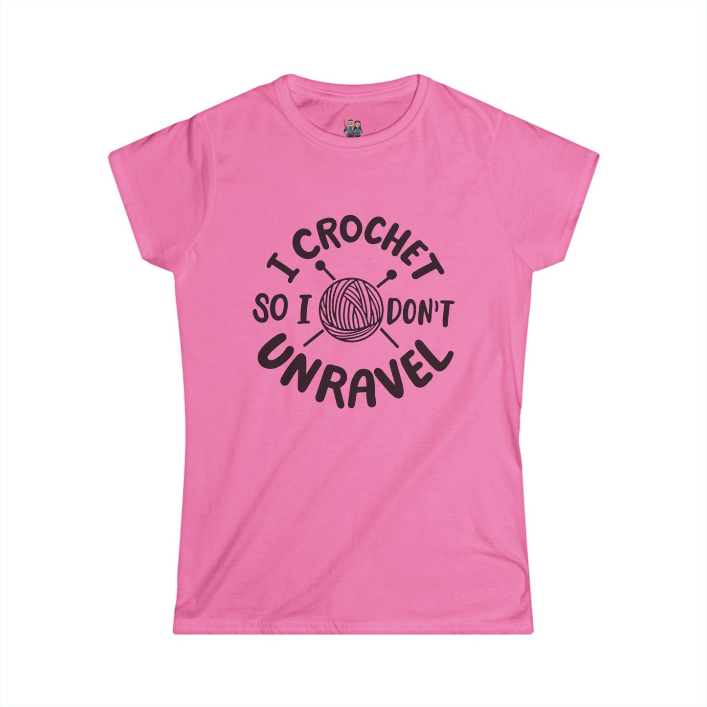 Cute Crochet Themed Women's Softstyle Tee, Fitted Tee