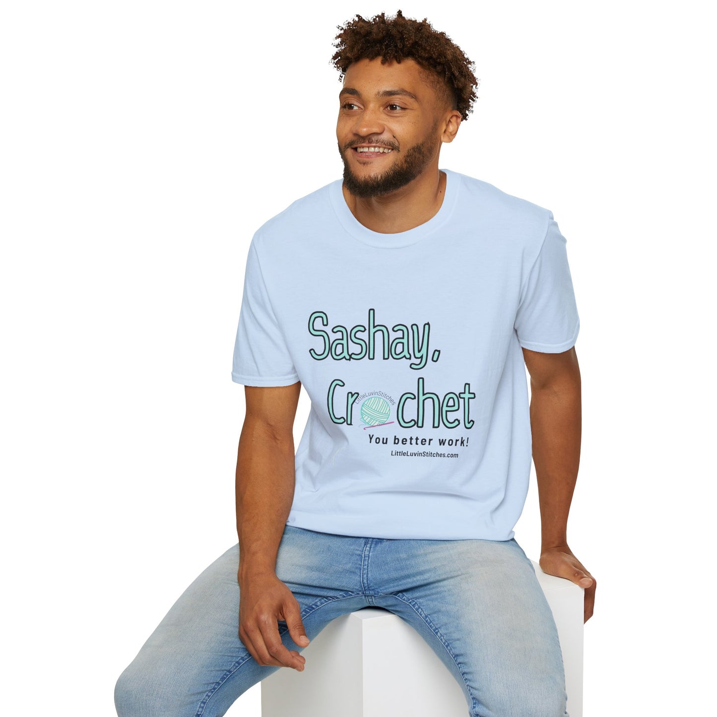 Sashay Crochet, Unisex Softstyle T-Shirt, Comfortable and Extra Soft