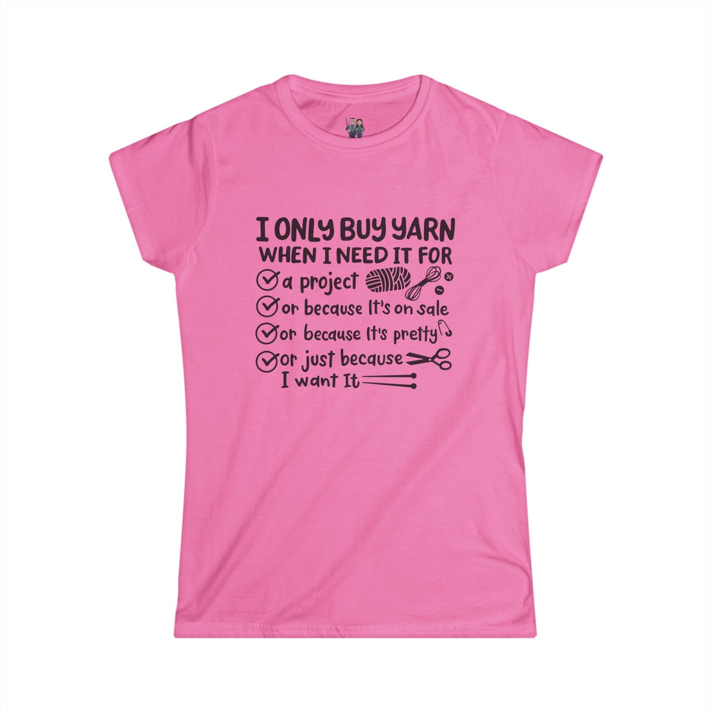 Cute Crochet Lover T-shirt, Women's Softstyle Tee