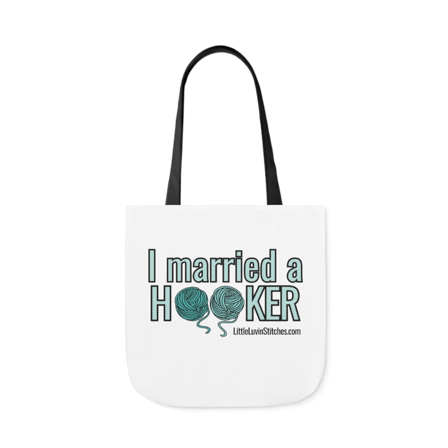Cute Crochet Saying Canvas Tote Bag, 5-Color Straps, 3 Sizes