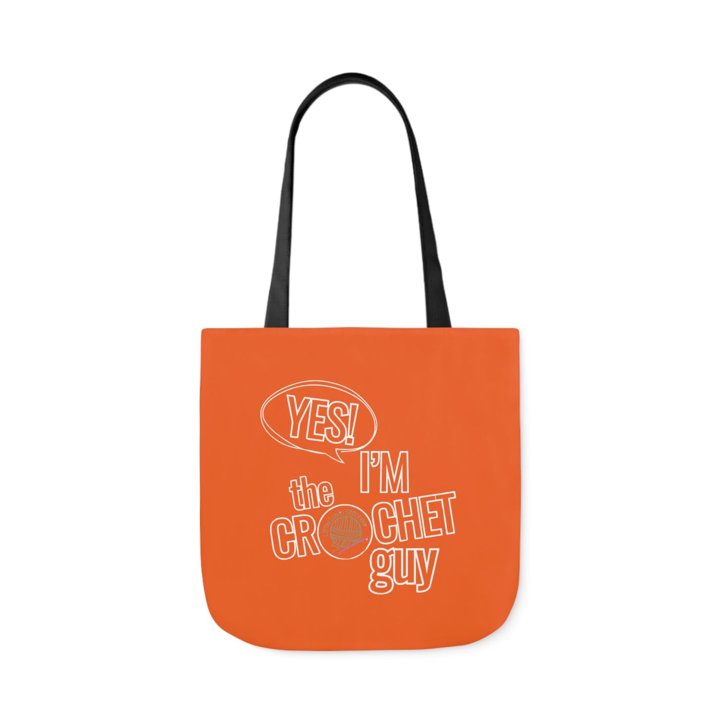 Yes, I'm The Crochet Guy, Canvas Tote Bag, 5-Color Straps, 3 sizes, 3 Background Colors