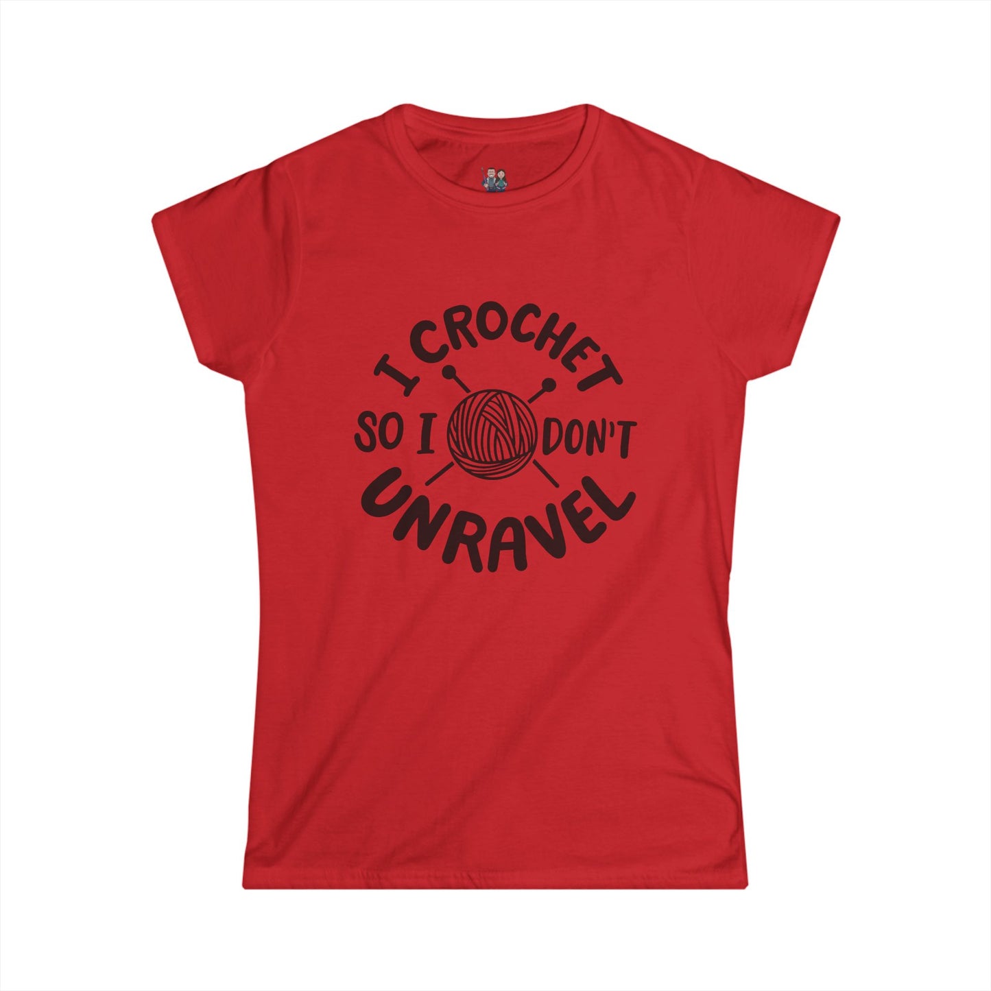 Cute Crochet Themed Women's Softstyle Tee, Fitted Tee