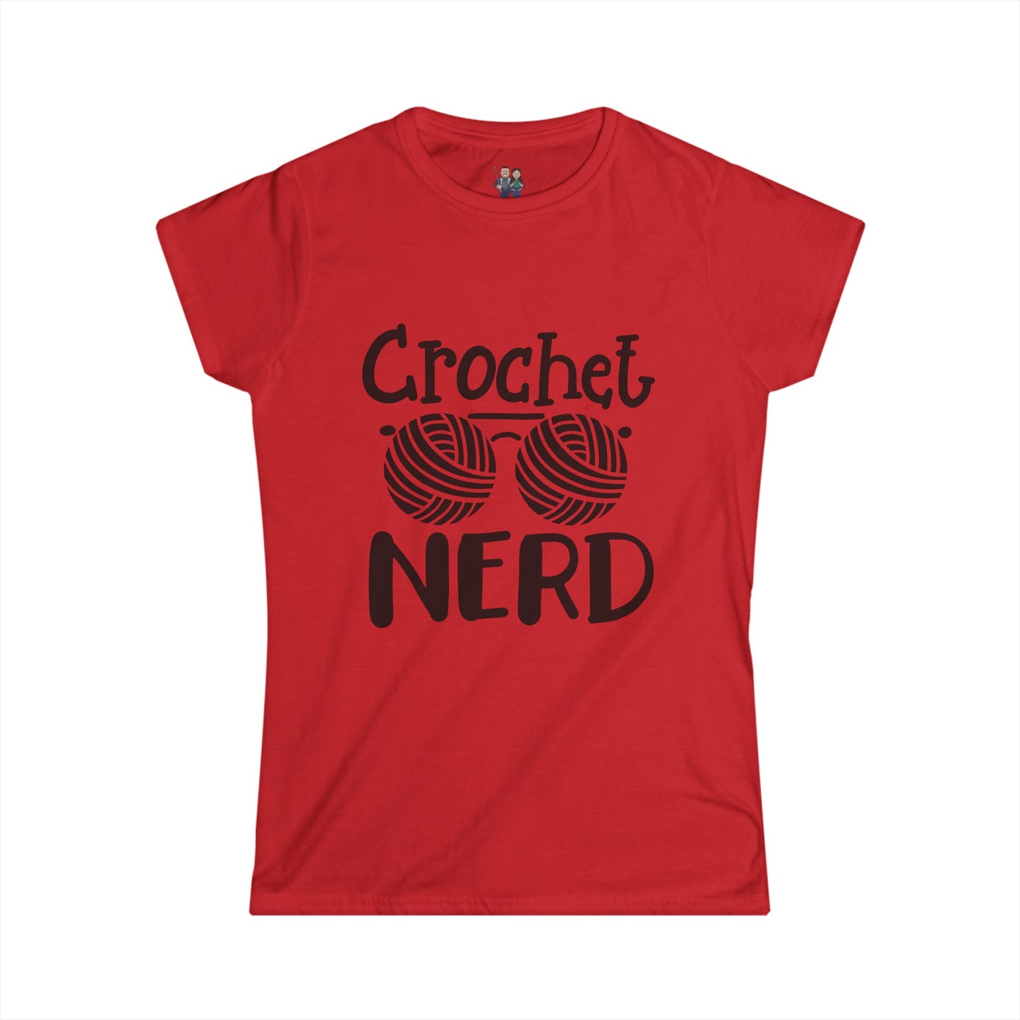 Crochet Nerd, Funny Saying Women's Softstyle Tee
