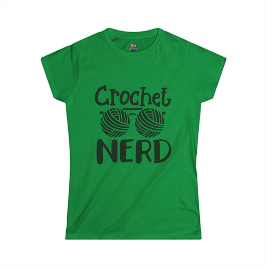 Crochet Nerd, Funny Saying Women's Softstyle Tee