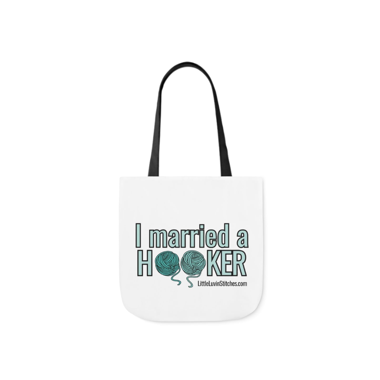 Cute Crochet Saying Canvas Tote Bag, 5-Color Straps, 3 Sizes