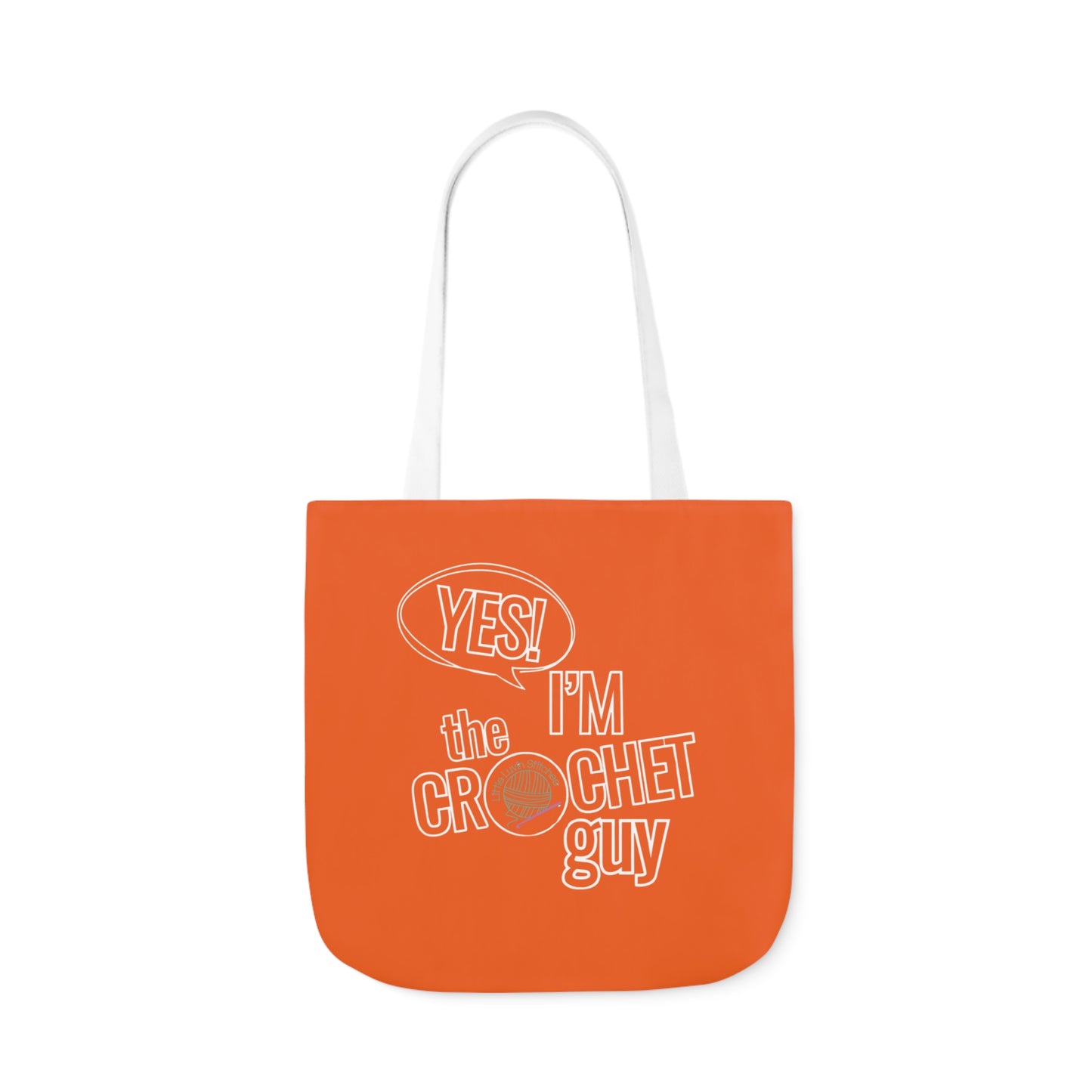 Yes, I'm The Crochet Guy, Canvas Tote Bag, 5-Color Straps, 3 sizes, 3 Background Colors